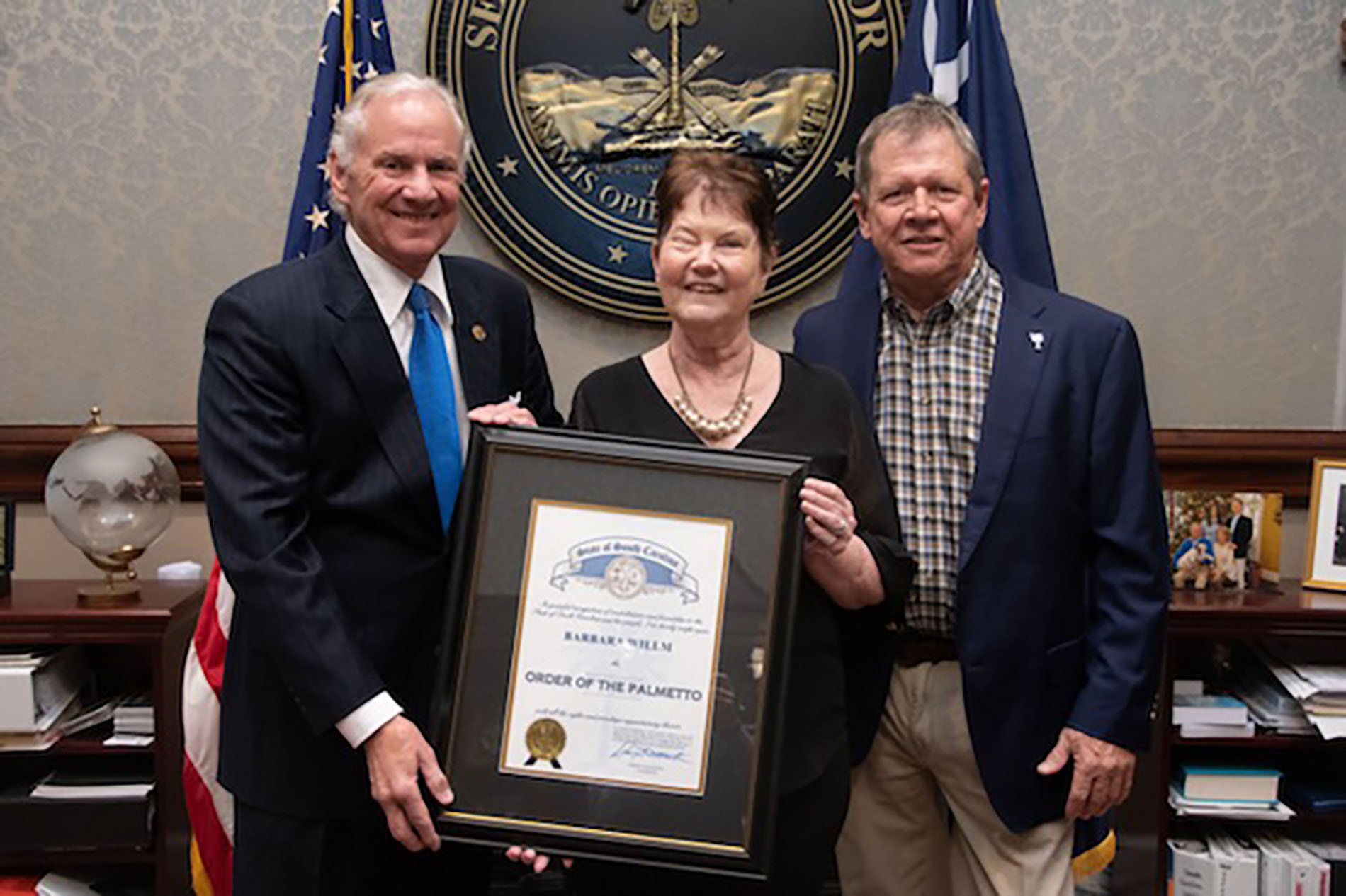 Gov. McMaster, Barbara Willm, Dale Willm