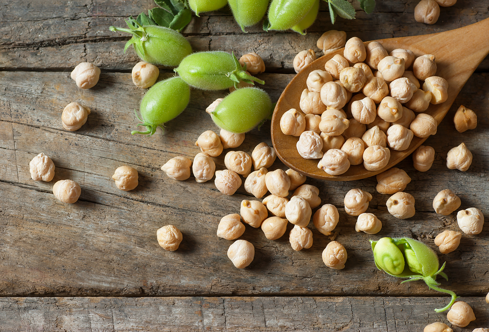 Raw chickpeas