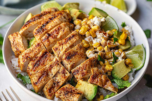 Street Corn and Chicken Bowl