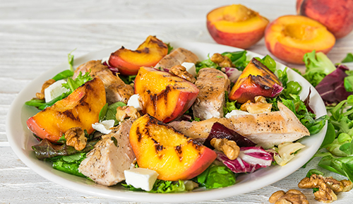 Grilled Chicken and Peach Salad