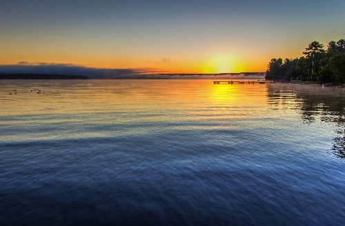 Sunrise Over Lake Sunrise over lake