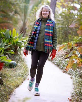 Mary Green Brush002 Mary Green Brush walking on path in woods