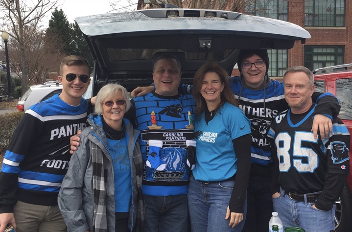 Windy Baird 2 Windy and her family at Panthers game